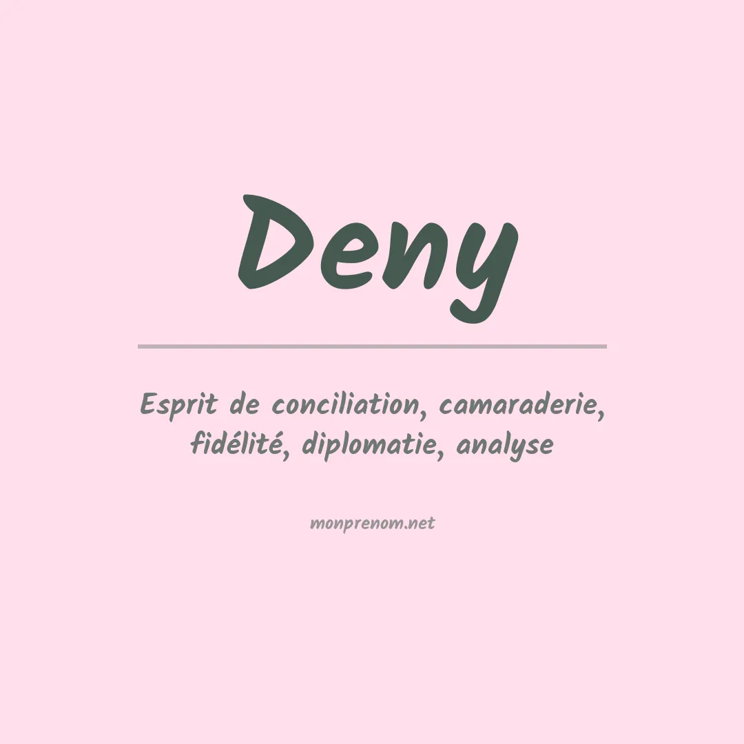 Signification du Prénom Deny