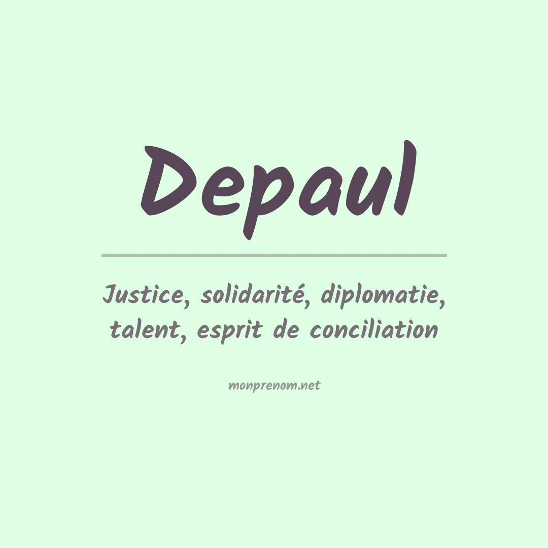 Signification du Prénom Depaul Signification du Prénom Depaul