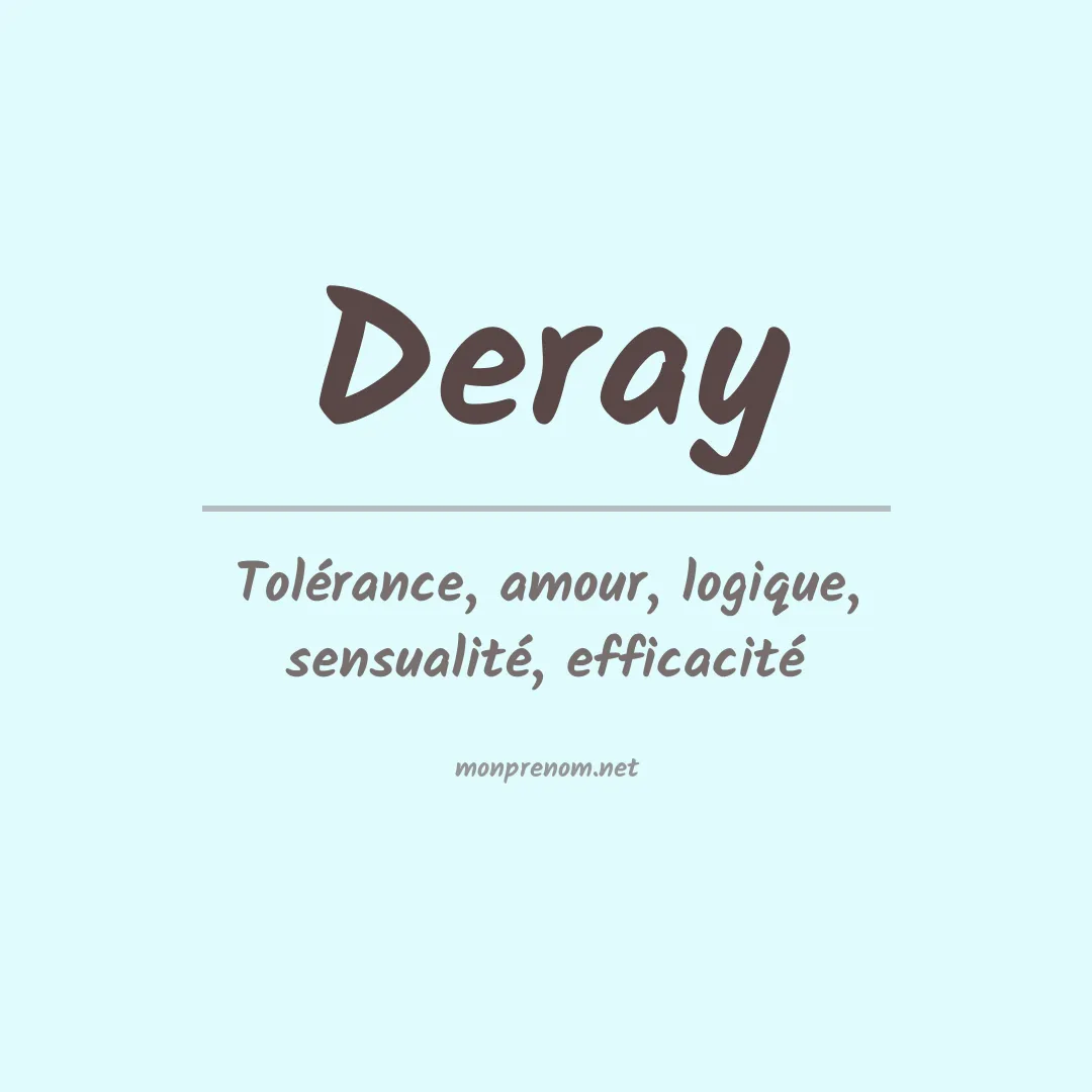 Signification du Prénom Deray