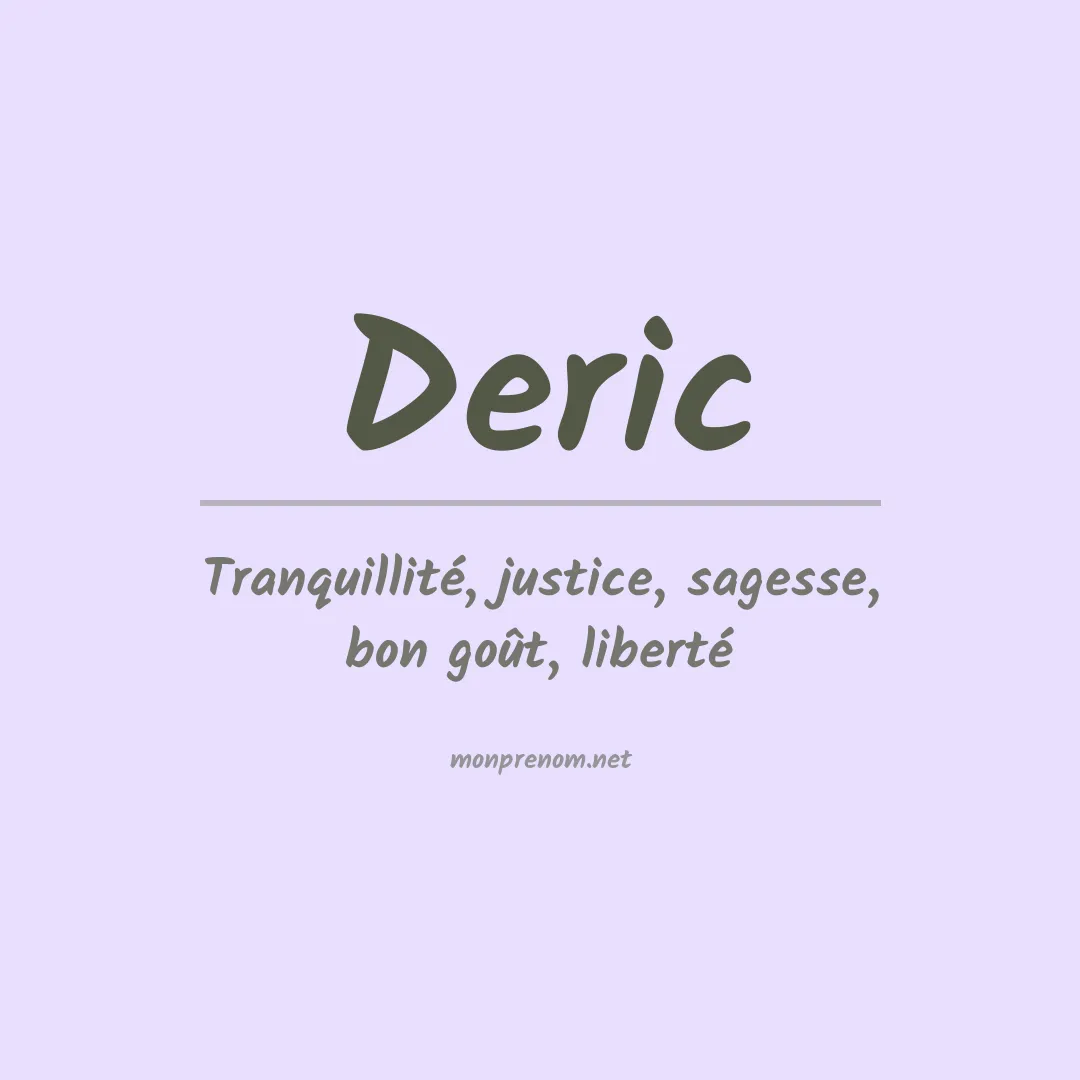 Signification du Prénom Deric