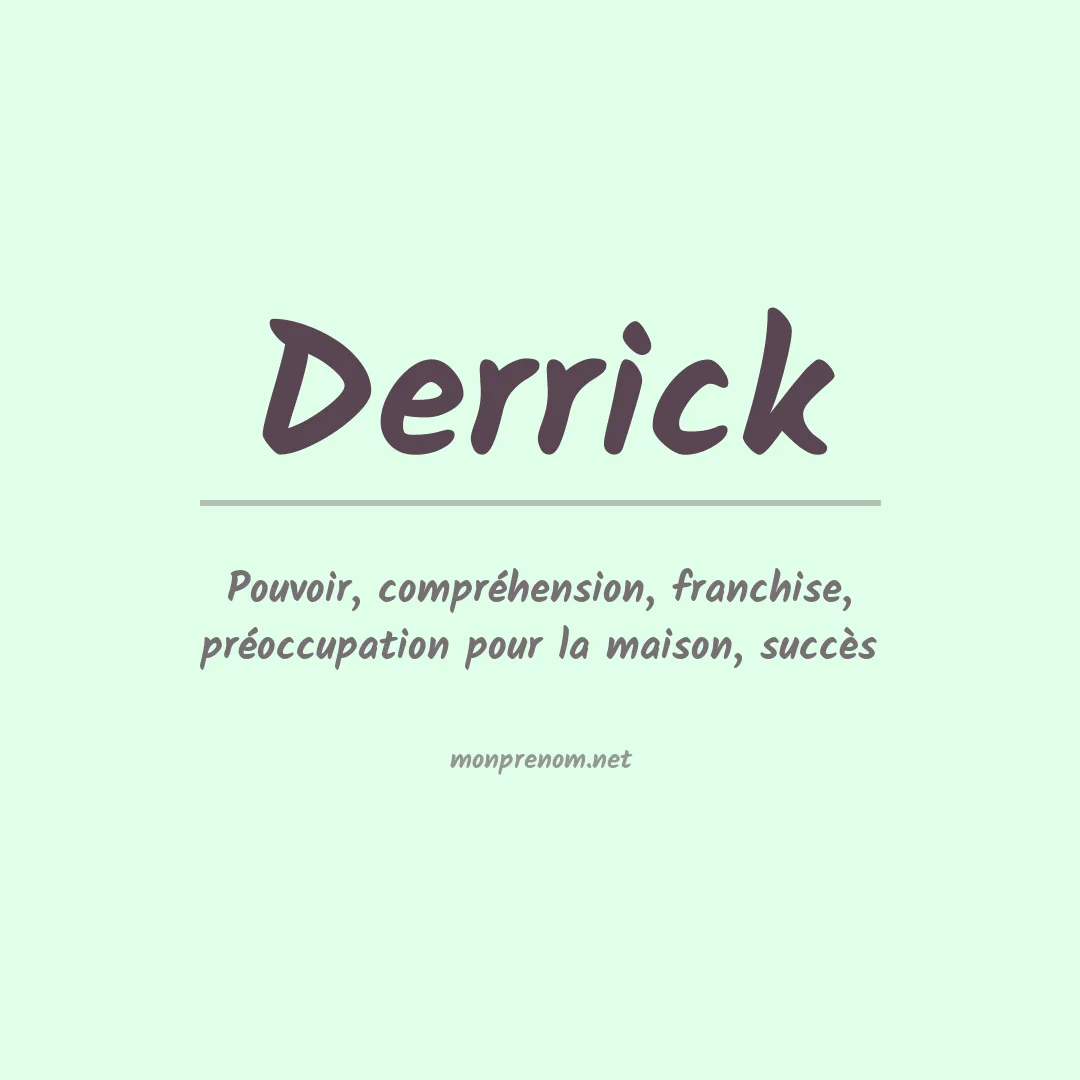 Signification du Prénom Derrick