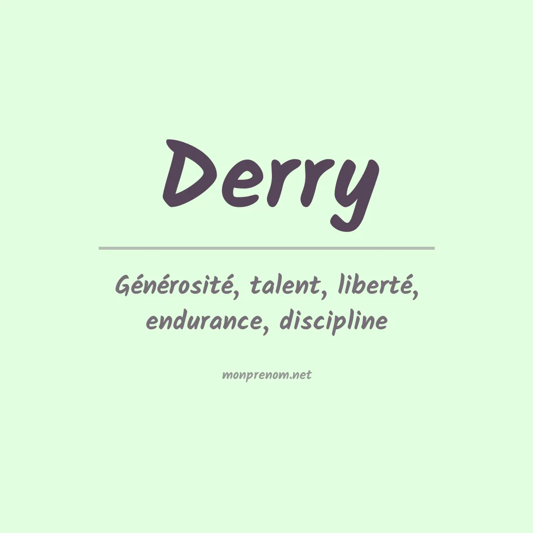 Signification du Prénom Derry