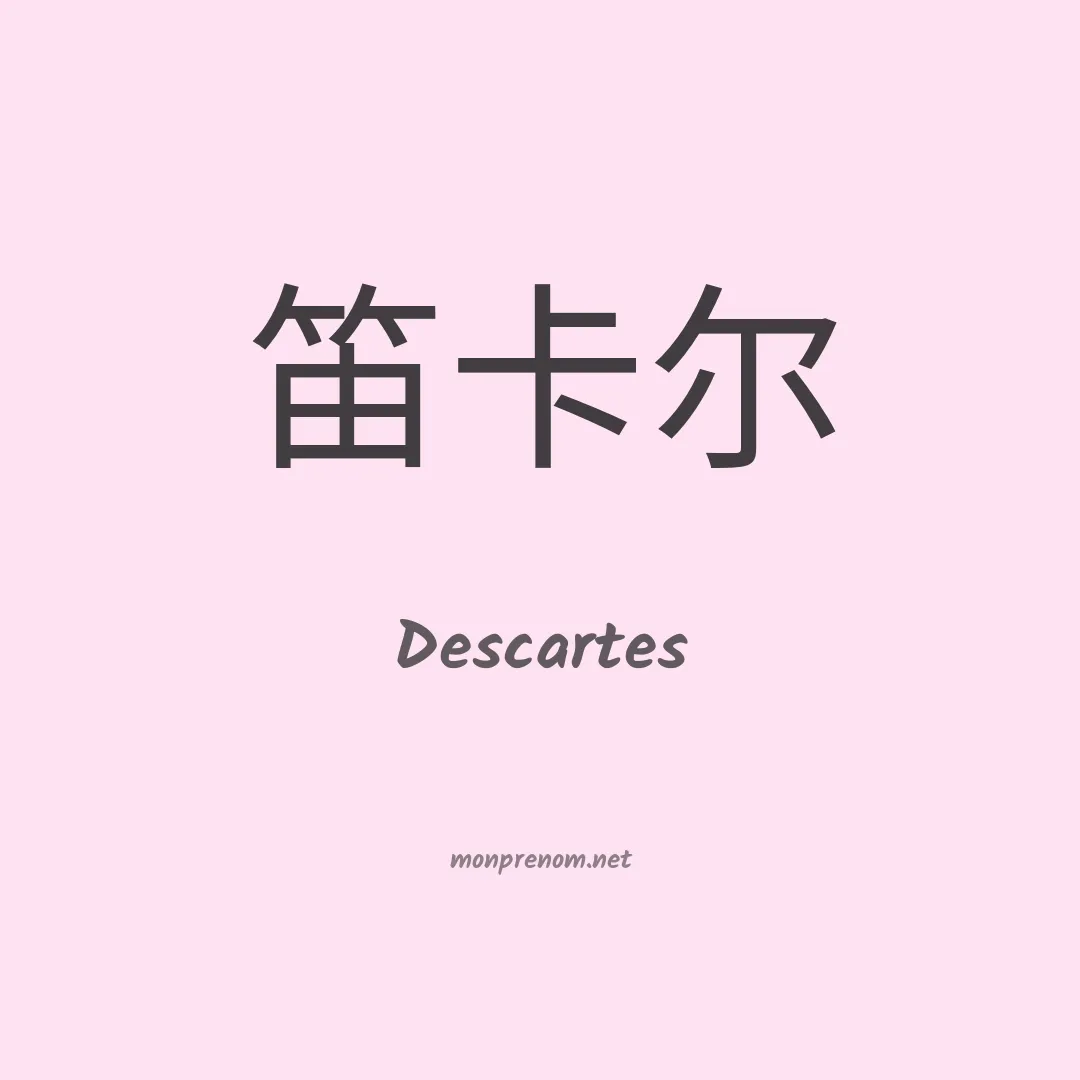 Descartes en chino