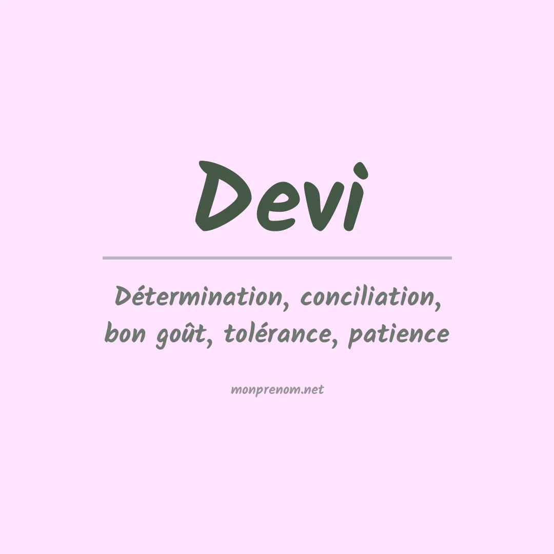 Signification du Prénom Devi