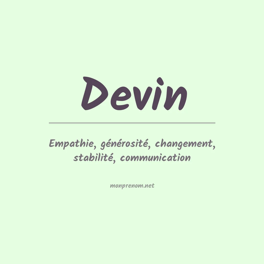 Signification du Prénom Devin