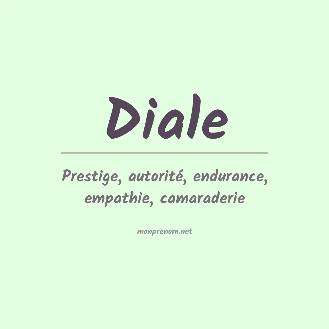 Signification du Prénom Diale Signification du Prénom Diale