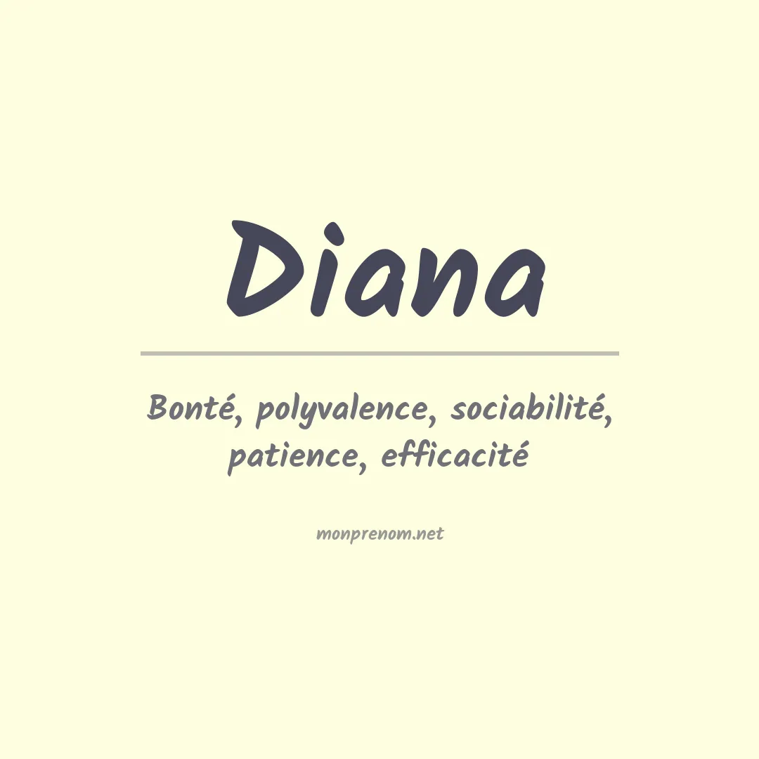 Signification du Prénom Diana