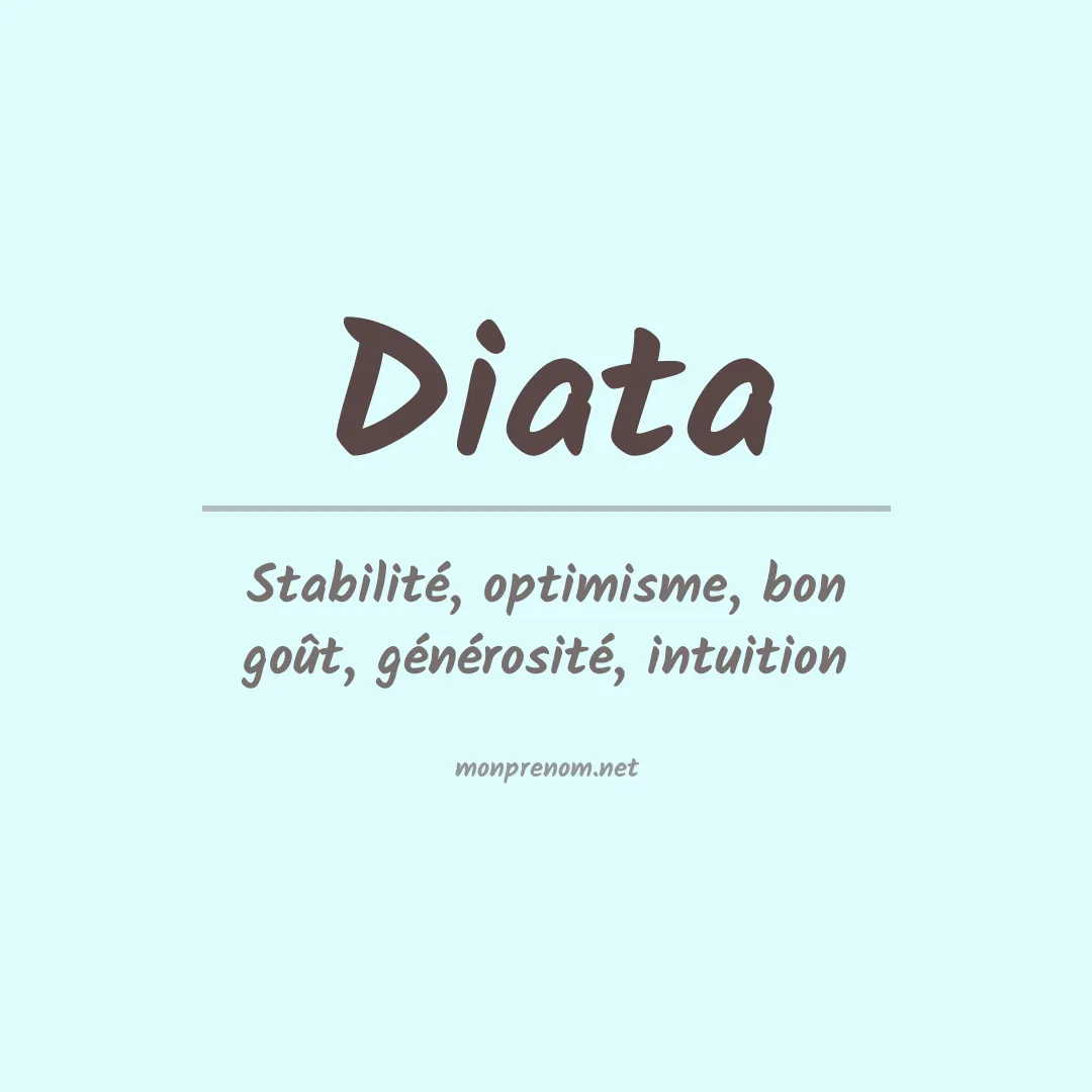 Signification du Prénom Diata