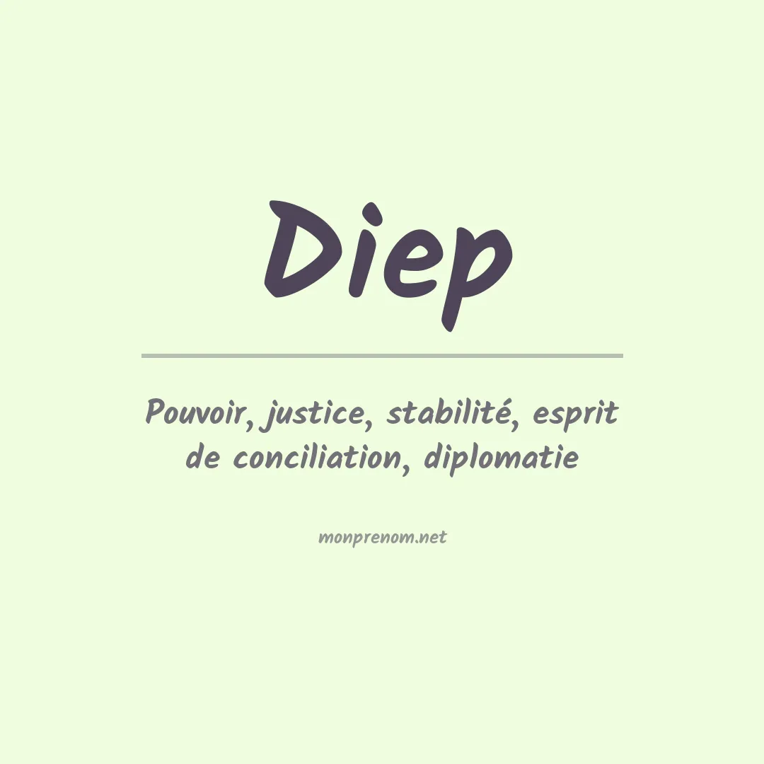 Signification du Prénom Diep