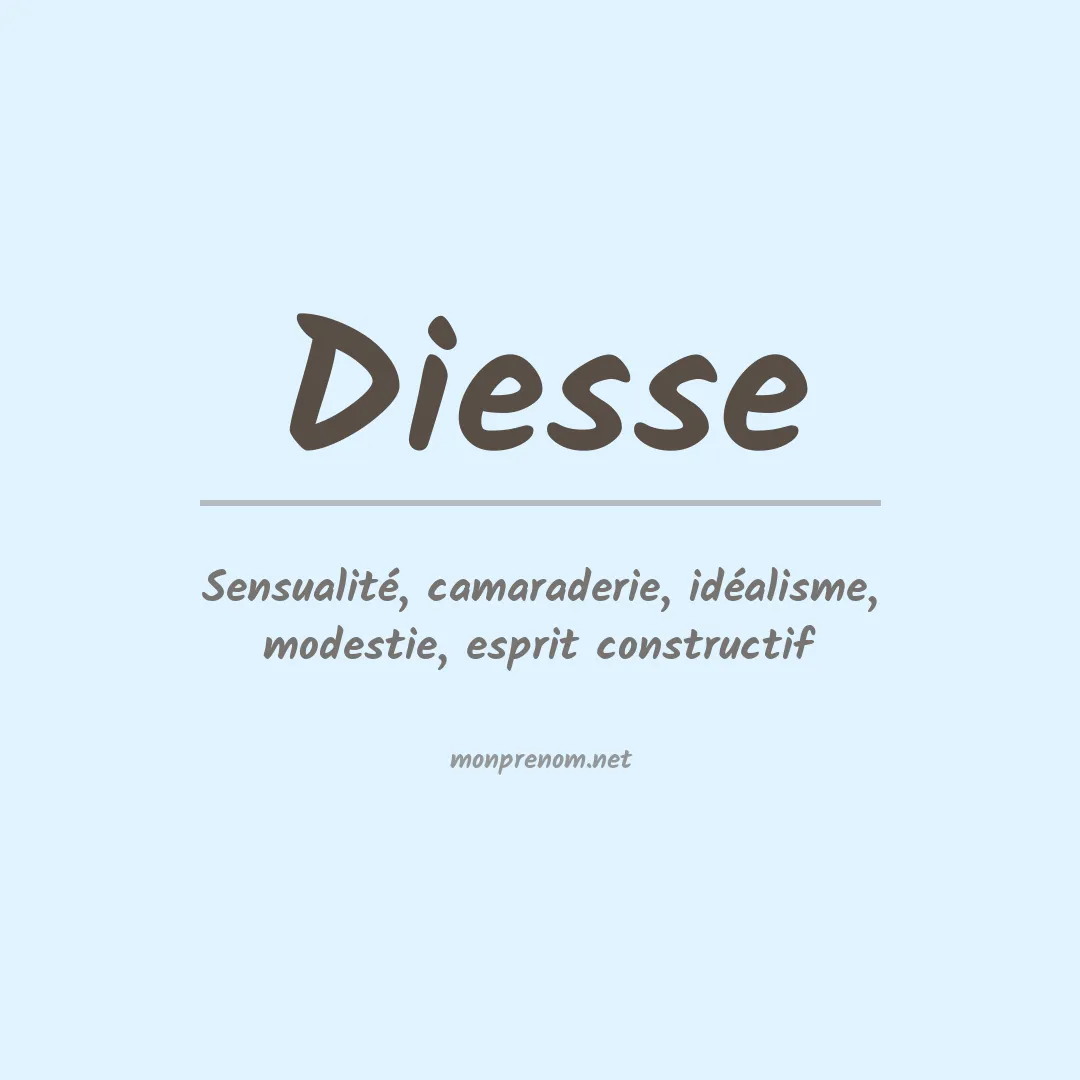 Signification du Prénom Diesse Signification du Prénom Diesse