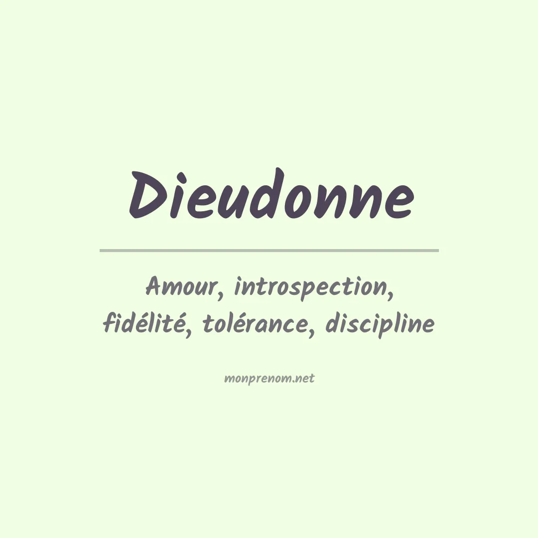 Signification du Prénom Dieudonne