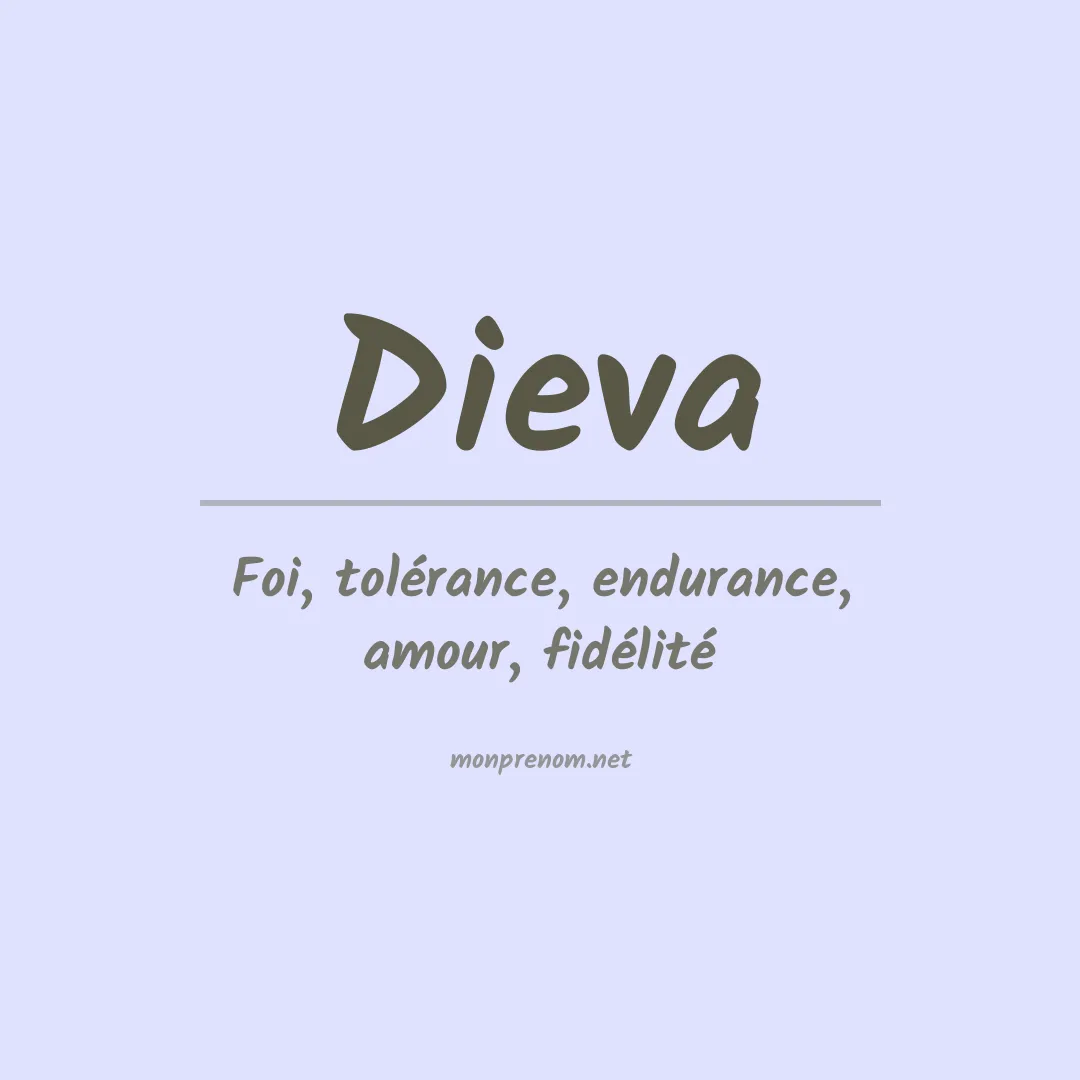 Signification du Prénom Dieva Signification du Prénom Dieva