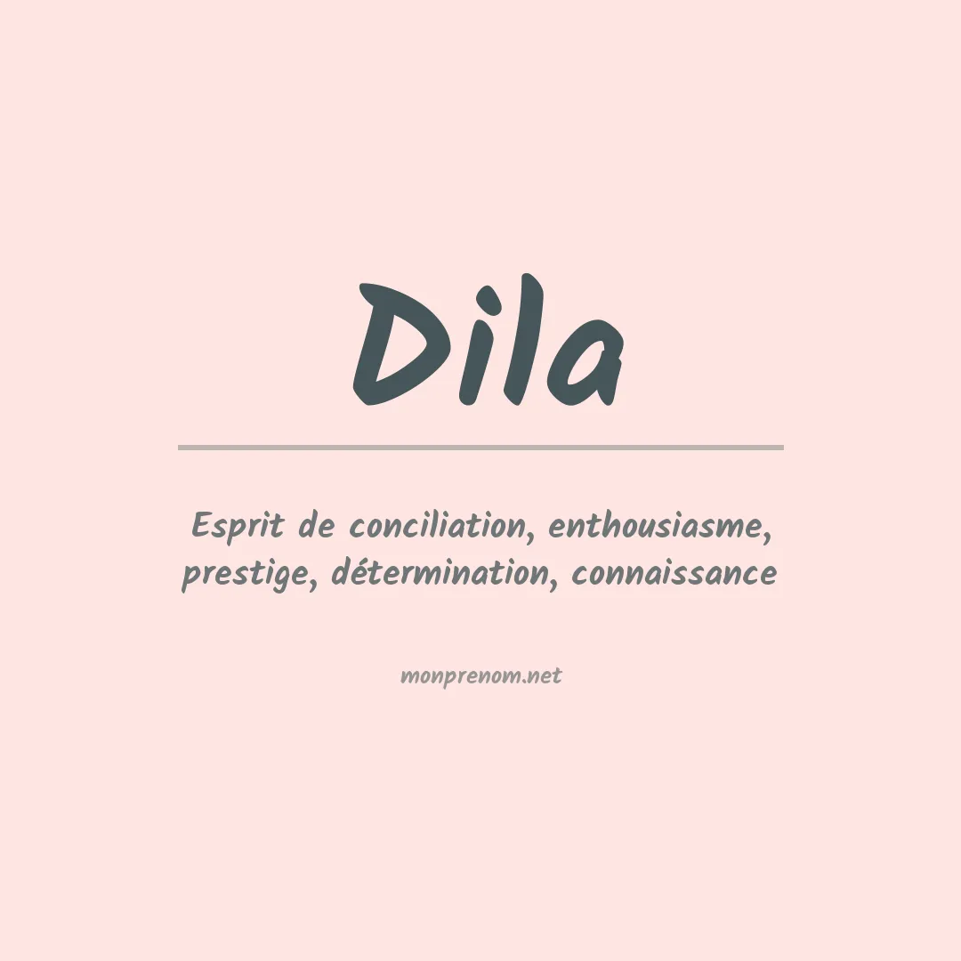 Signification du Prénom Dila