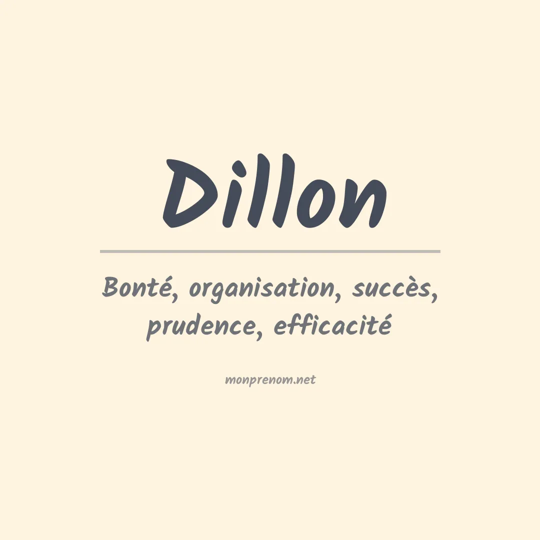 Signification du Prénom Dillon