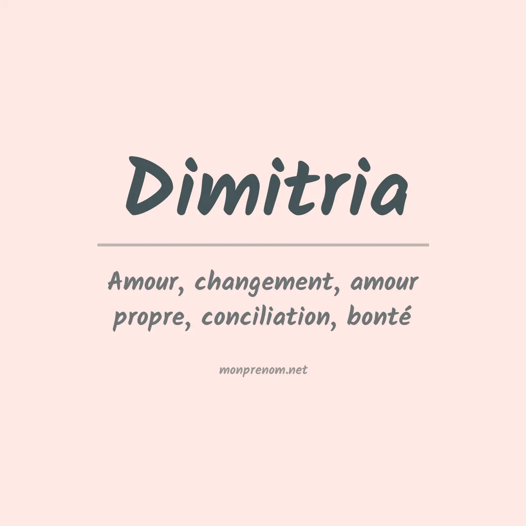 Signification du Prénom Dimitria Signification du Prénom Dimitria