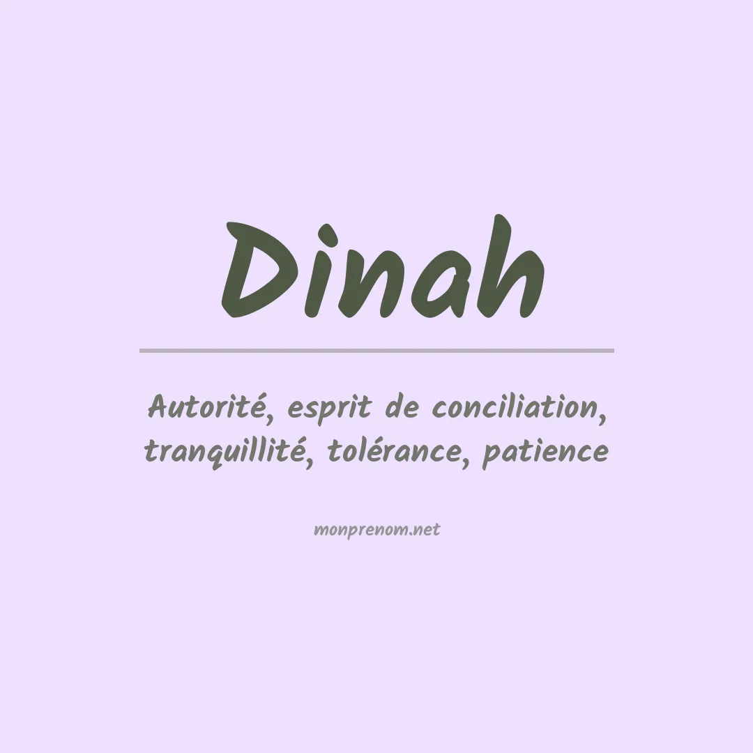 Signification du Prénom Dinah