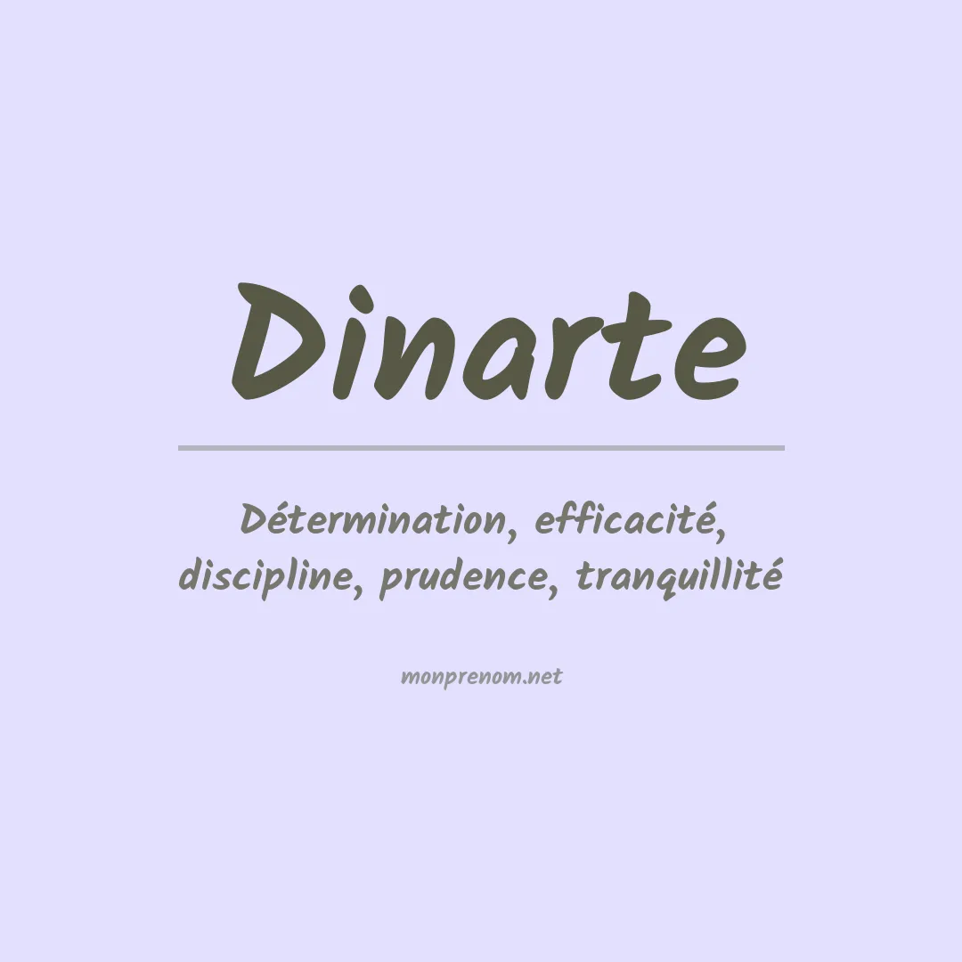 Signification du Prénom Dinarte