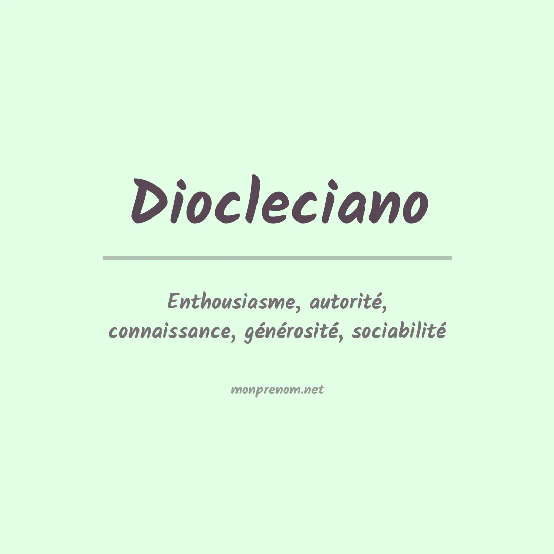 Signification du Prénom Diocleciano