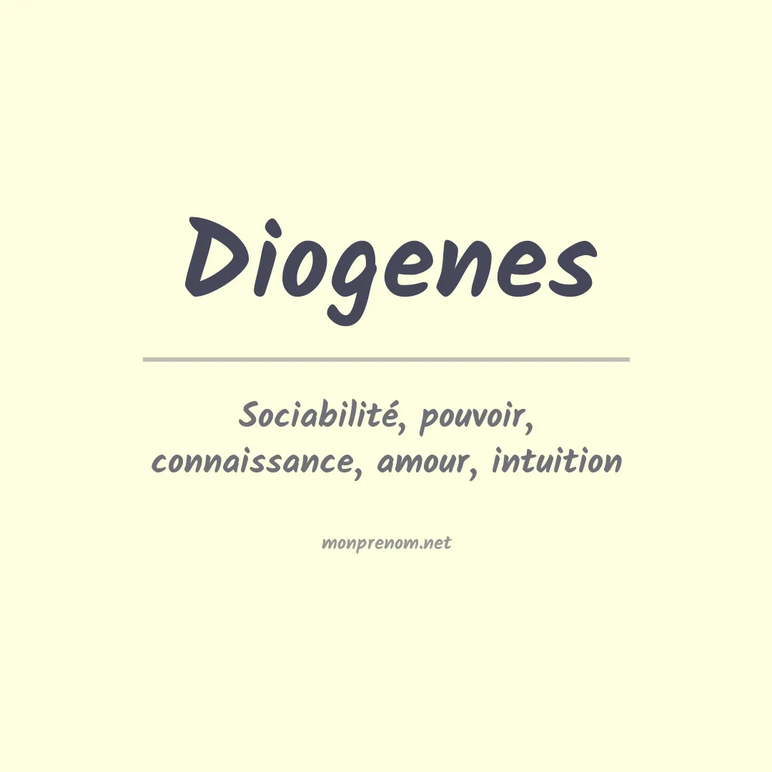 Signification du Prénom Diogenes