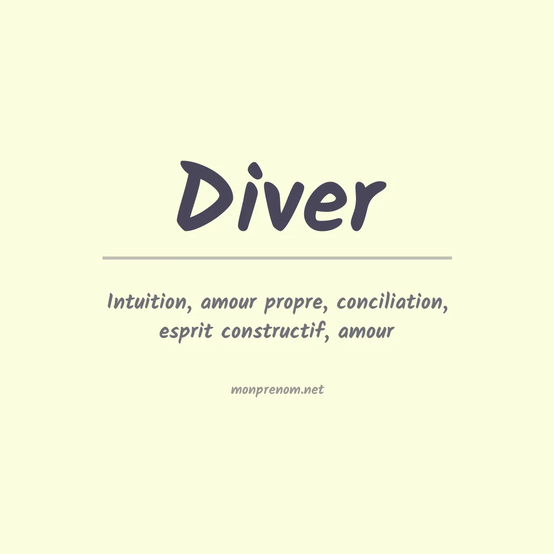 Signification du Prénom Diver