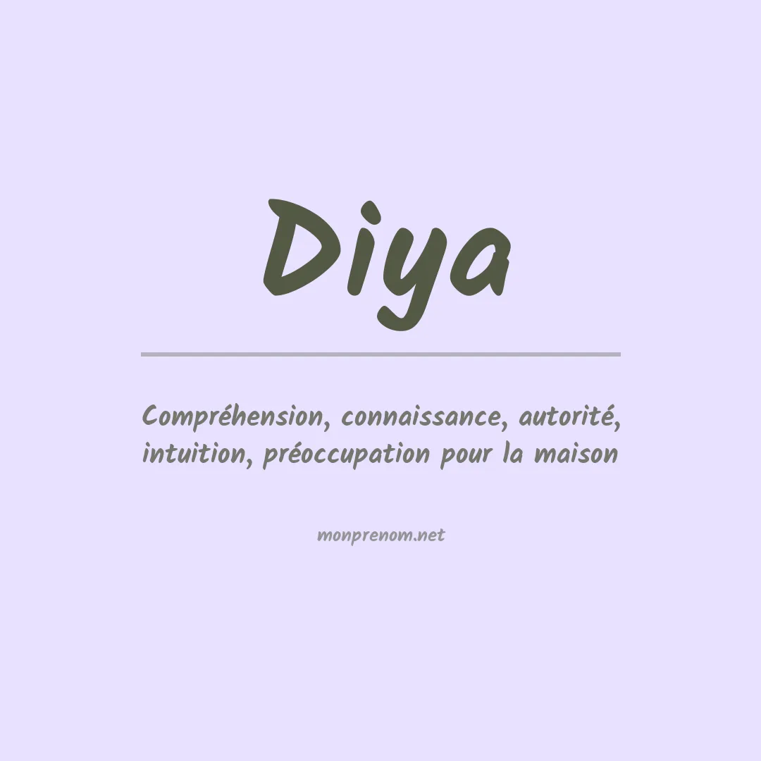Signification du Prénom Diya