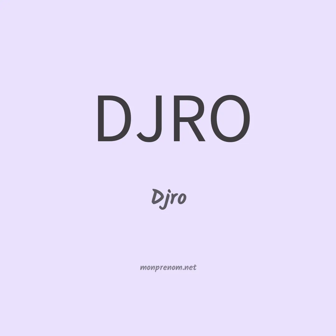 Djro en chino