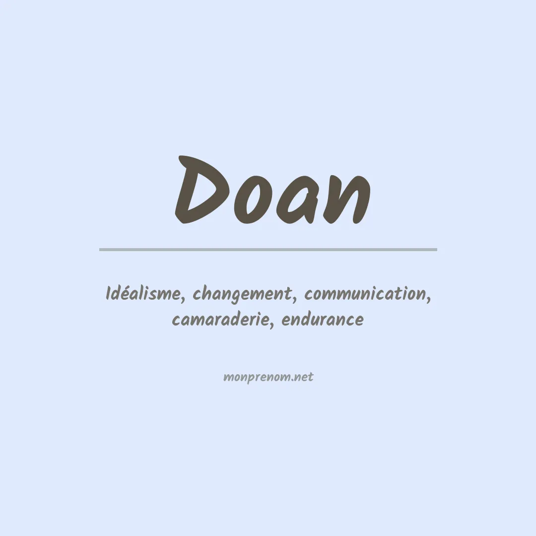 Signification du Prénom Doan