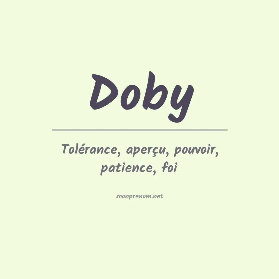 Signification du Prénom Doby