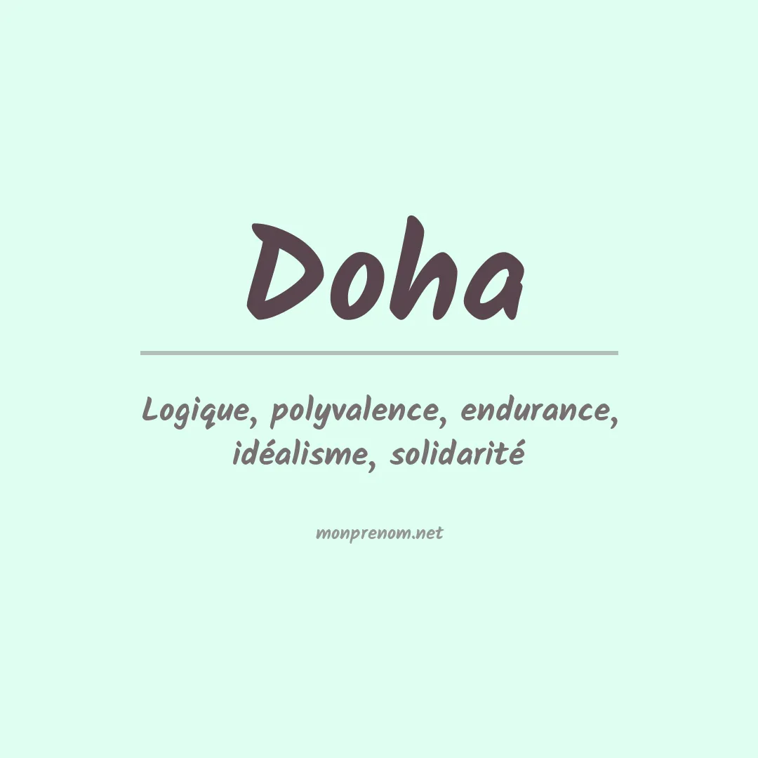 Signification du Prénom Doha