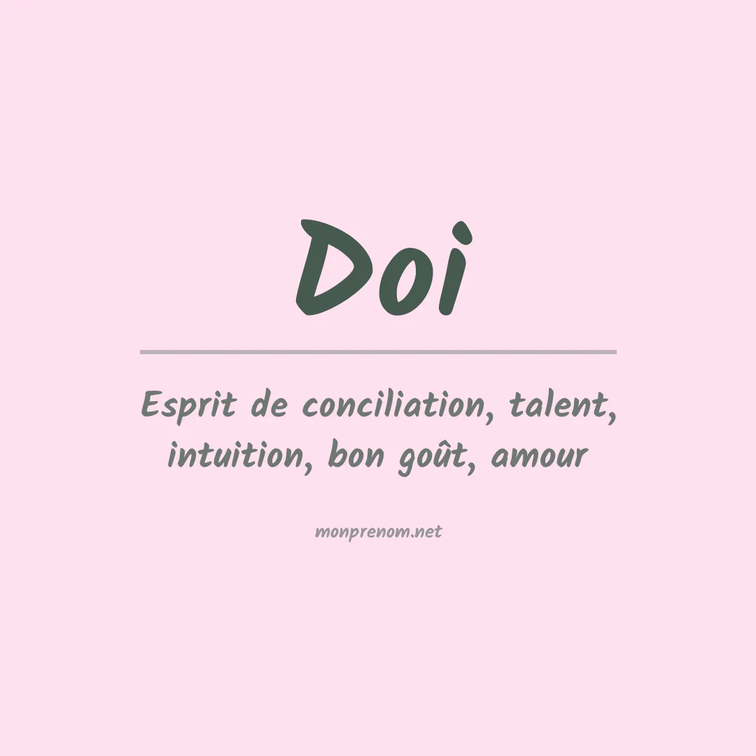 Signification du Prénom Doi