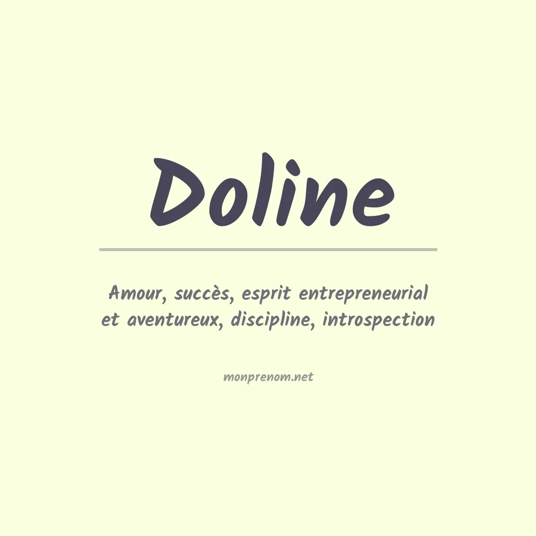 Signification du Prénom Doline Signification du Prénom Doline