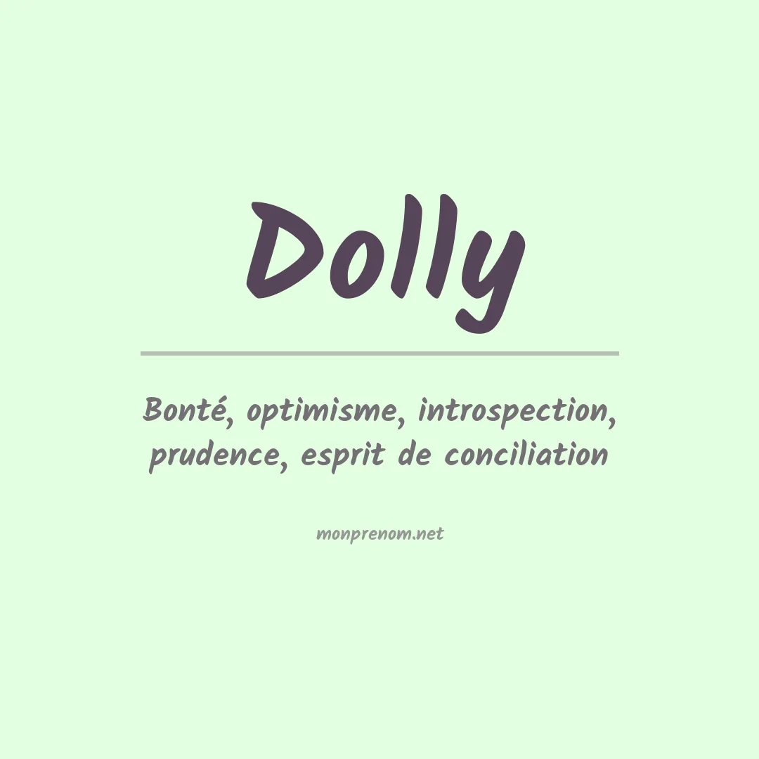 Signification du Prénom Dolly