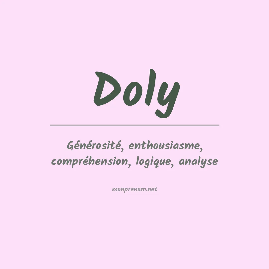 Signification du Prénom Doly