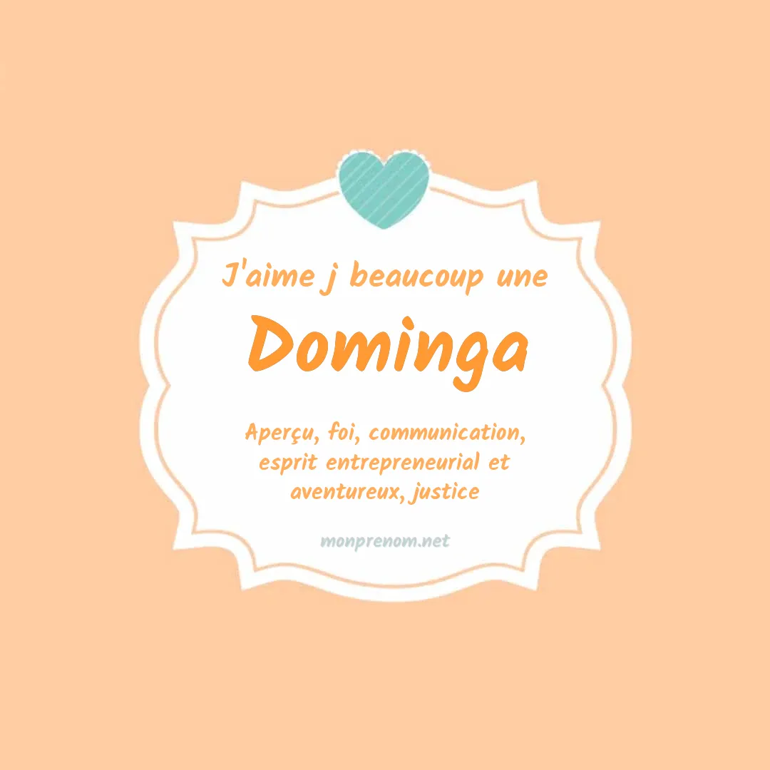 j'aime beaucoup Dominga