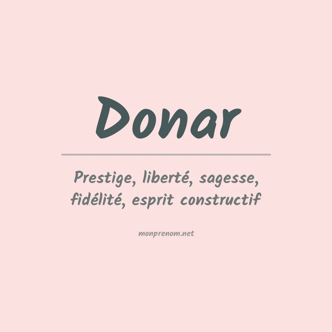 Signification du Prénom Donar