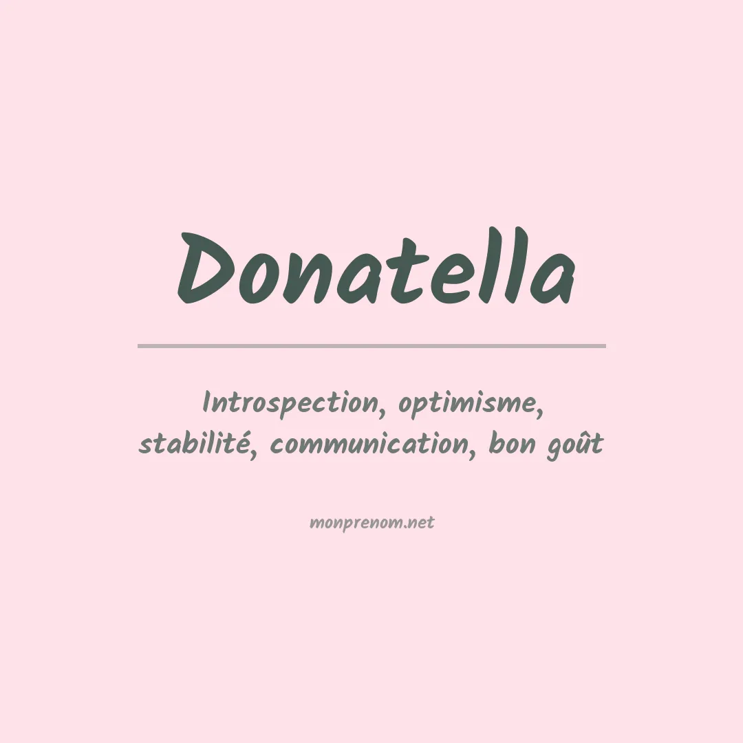 Signification du Prénom Donatella