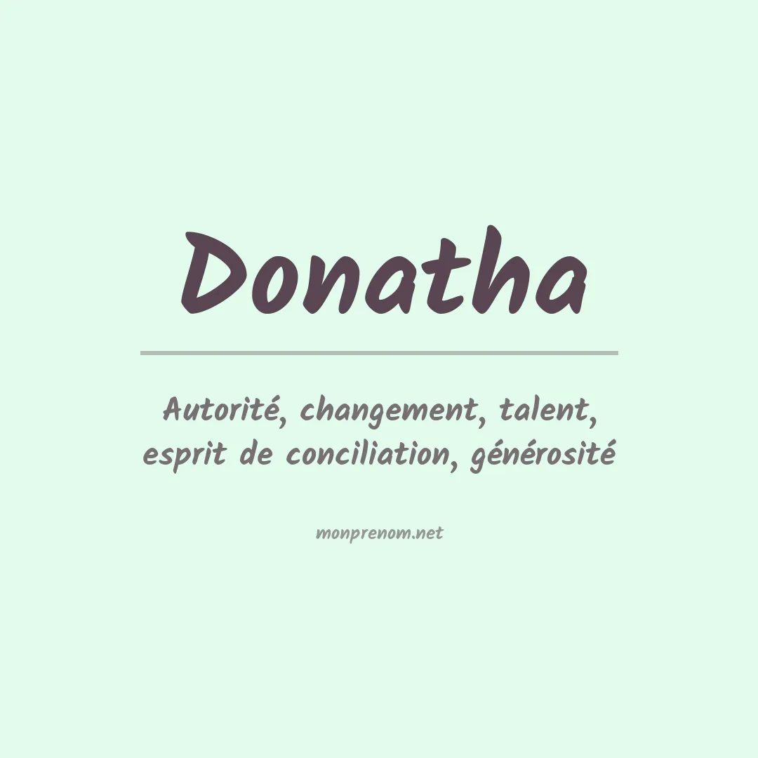 Signification du Prénom Donatha