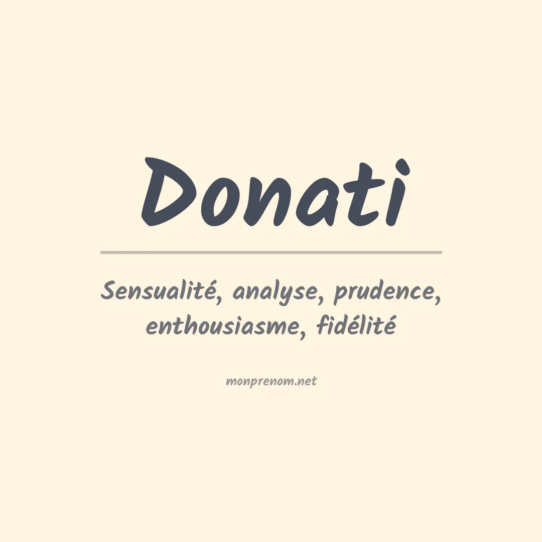 Signification du Prénom Donati