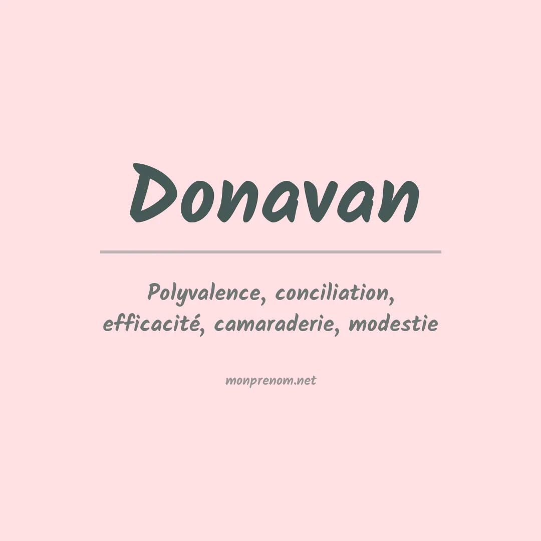 Signification du Prénom Donavan