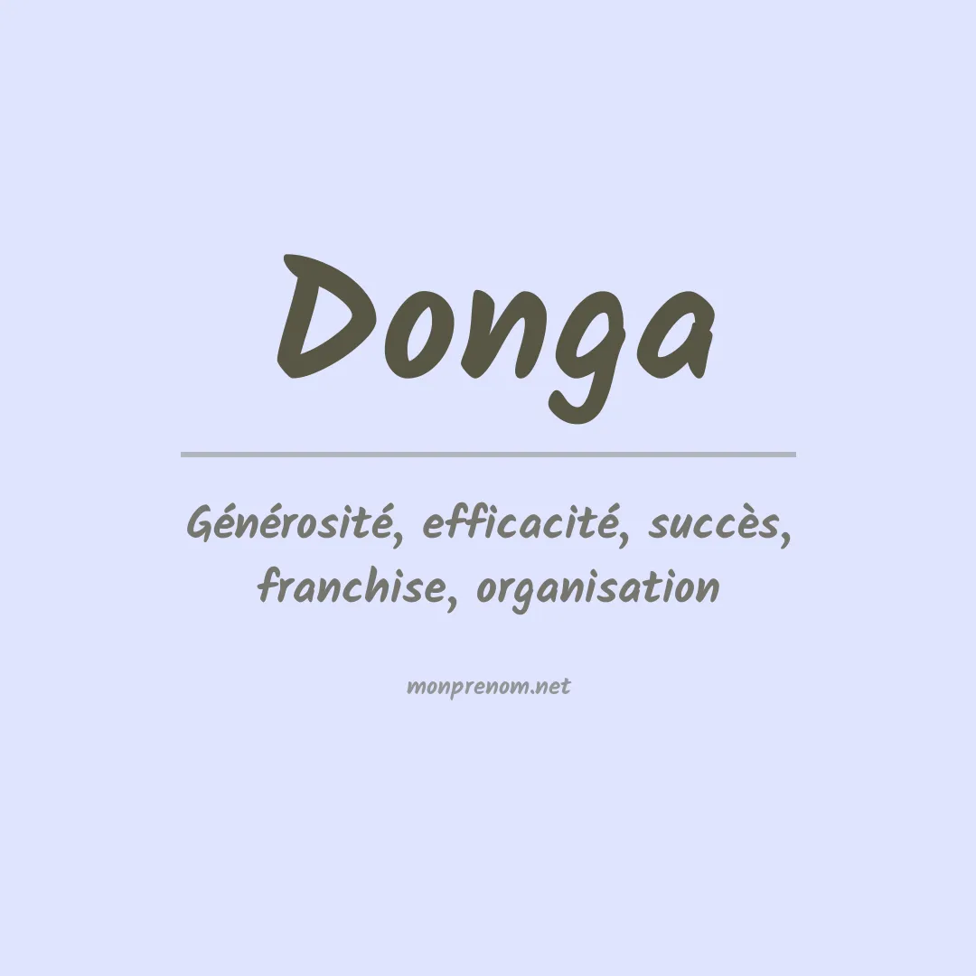 Signification du Prénom Donga