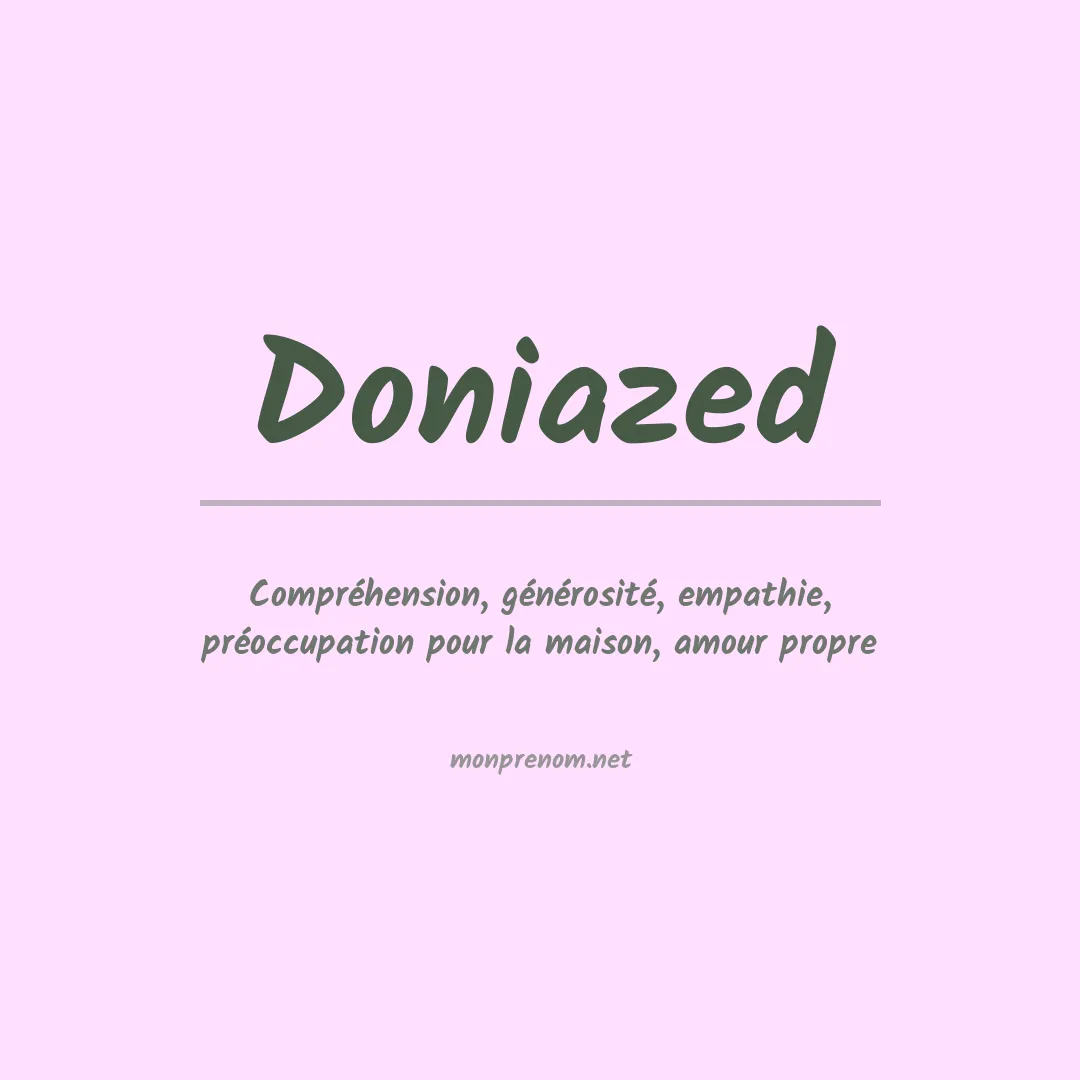 Signification du Prénom Doniazed