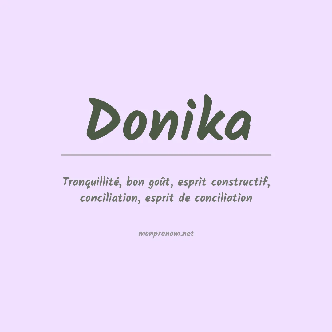 Signification du Prénom Donika Signification du Prénom Donika