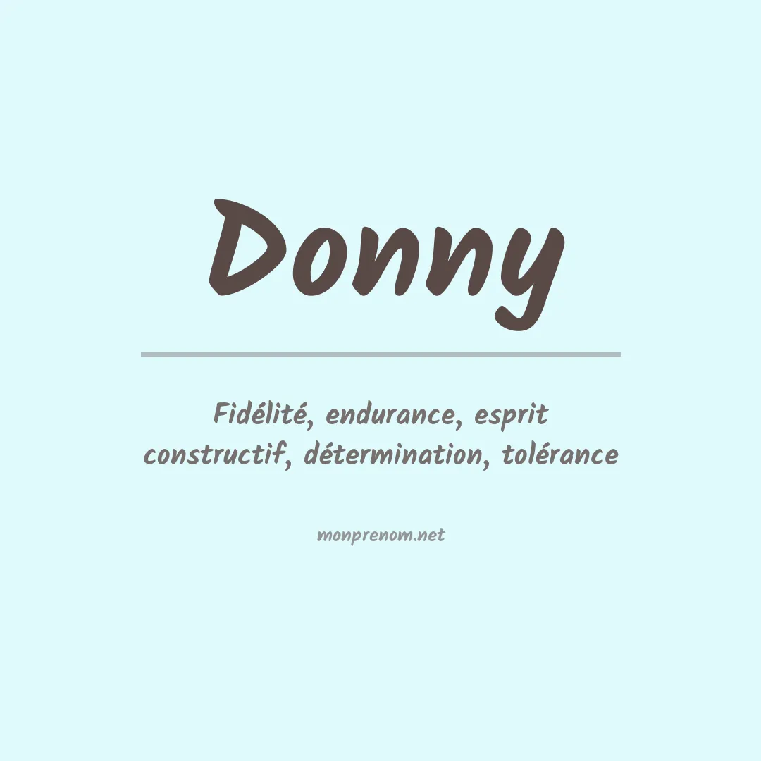 Signification du Prénom Donny