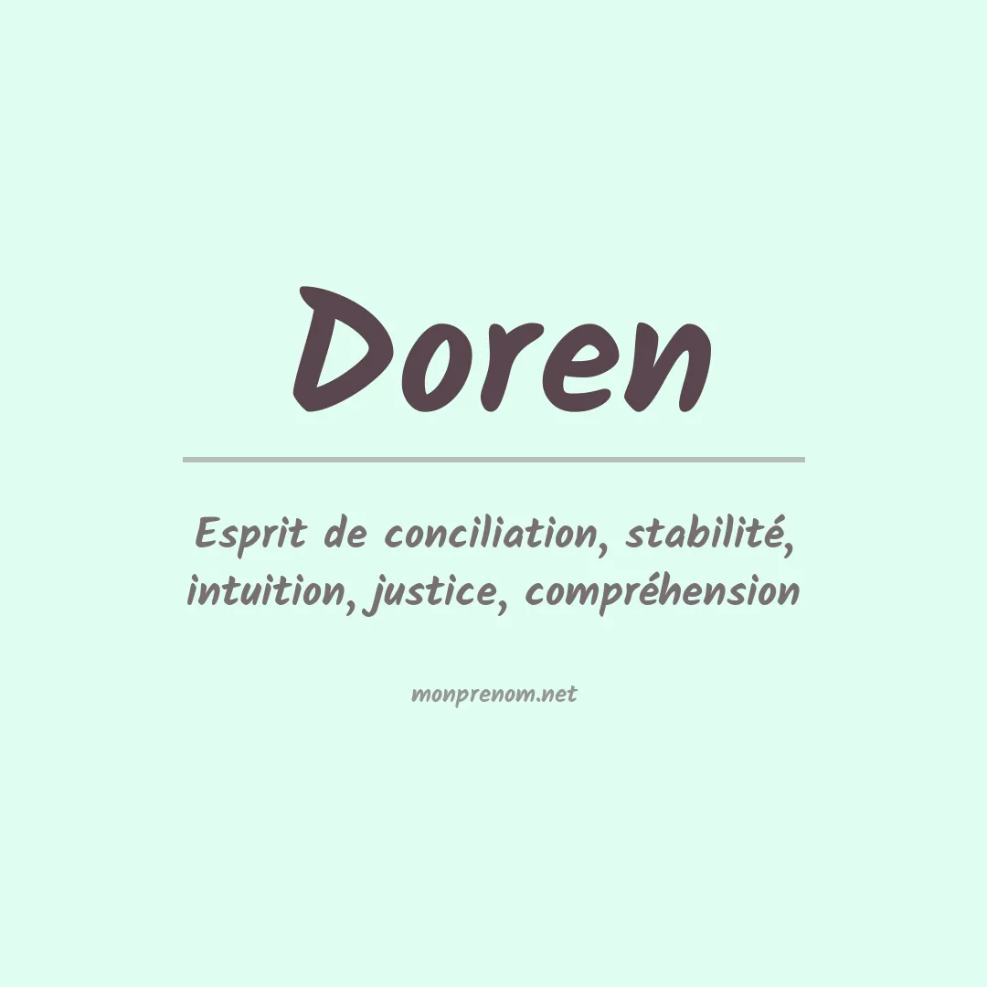 Signification du Prénom Doren