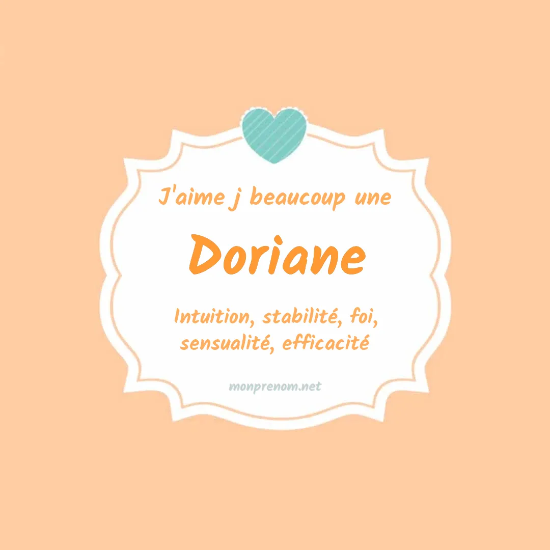 j'aime beaucoup Doriane