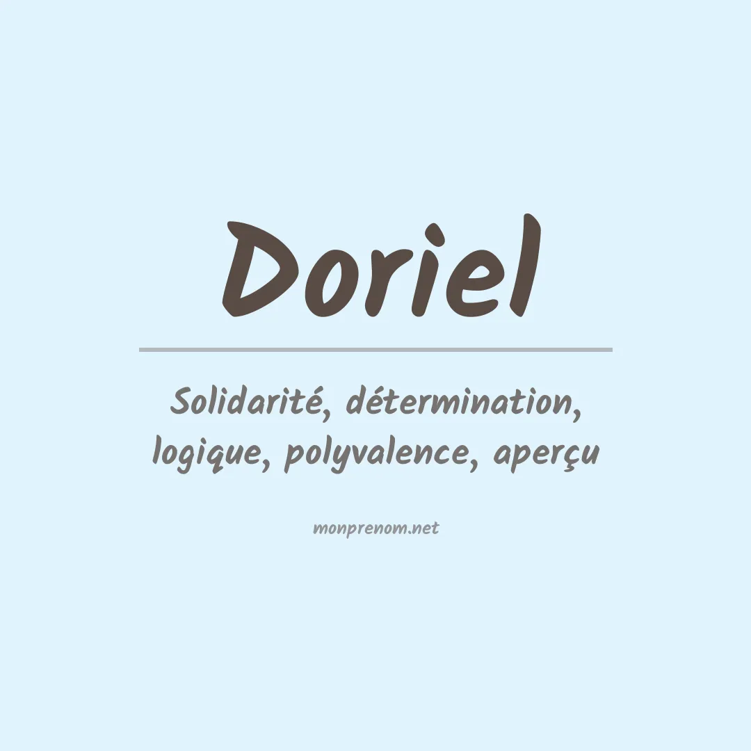 Signification du Prénom Doriel Signification du Prénom Doriel