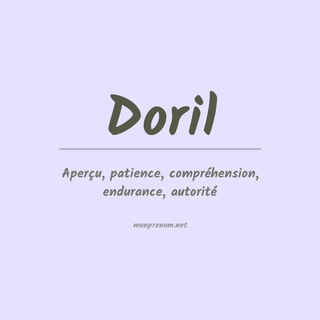 Signification du Prénom Doril Signification du Prénom Doril