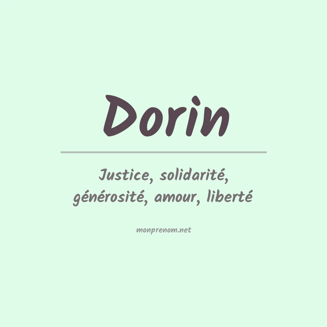 Signification du Prénom Dorin