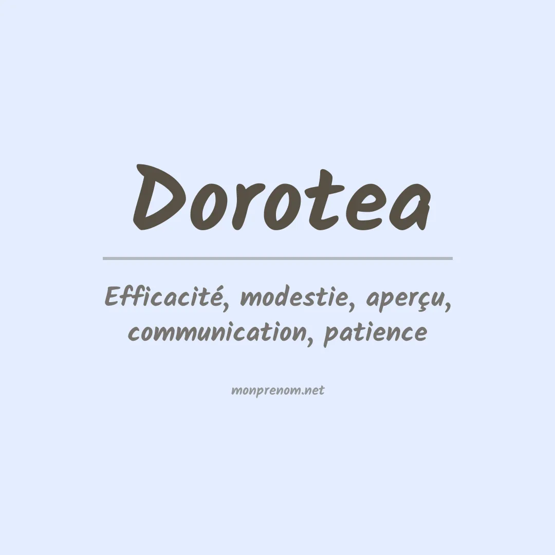 Signification du Prénom Dorotea