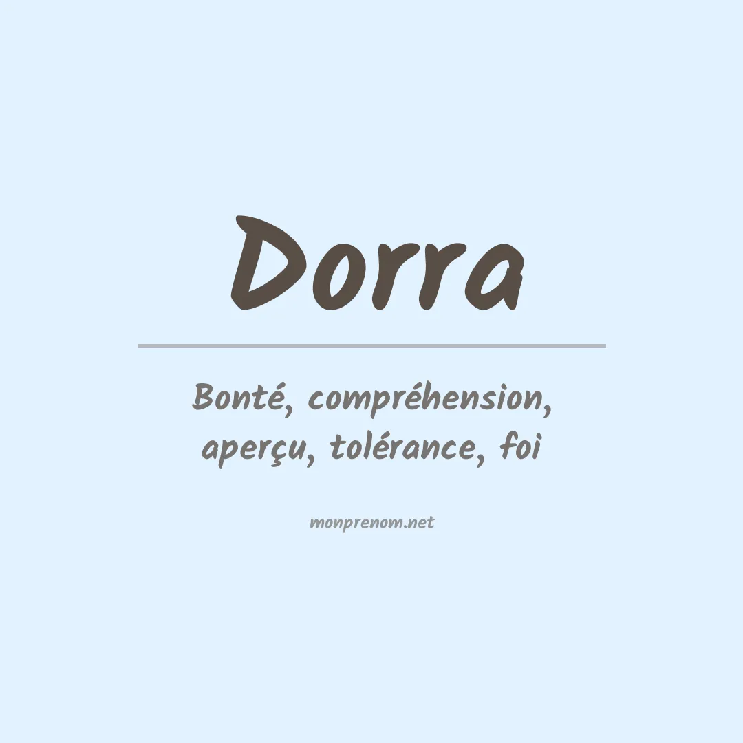 Signification du Prénom Dorra